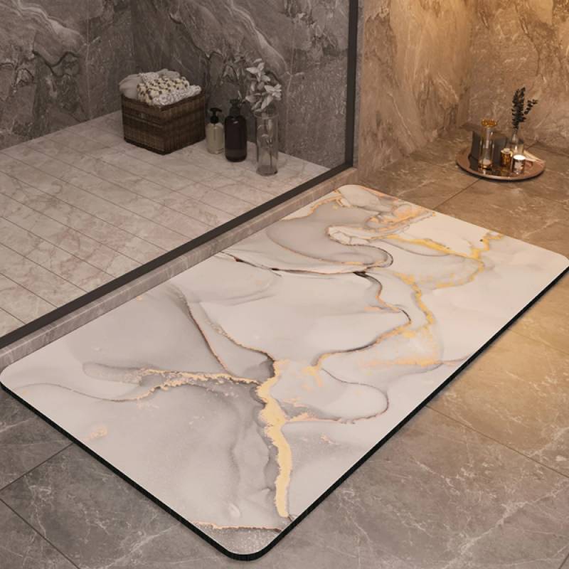 Luxury Bathroom Mats, Anti Slip Shower Bath Mat, Super Absorbent, Quick Dry Foot Floor Mat