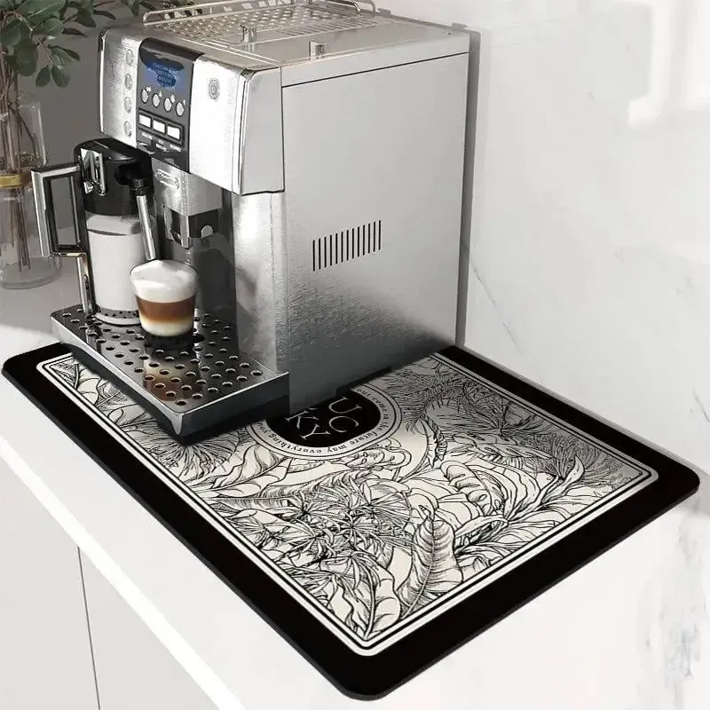 Absorbent Dish Mat, Kitchen Drain Pad, Waterproof and Oilproof Mat, Tableware